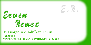 ervin nemet business card